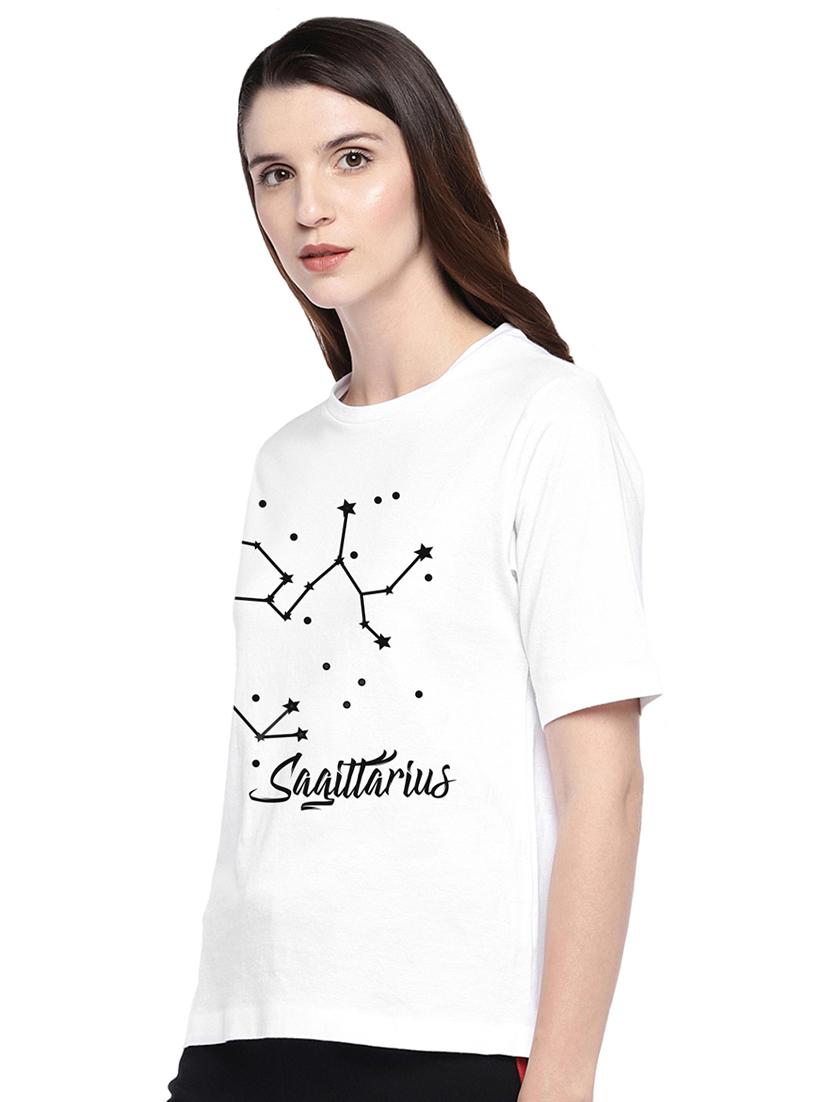 quirky print round neck tee - 16597071 - Standard Image - 1