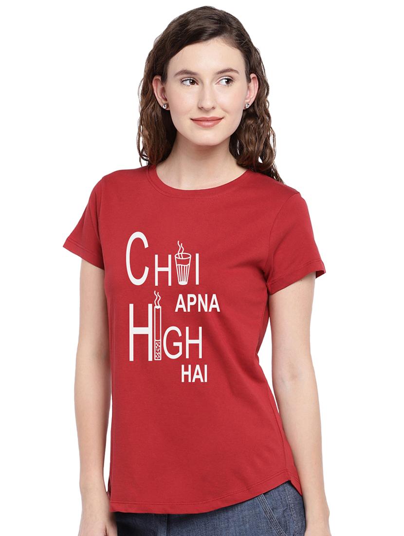 round neck quirky text tee - 16597086 - Standard Image - 1