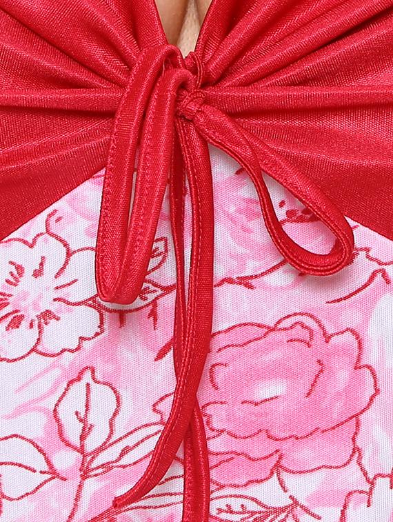 halter neck floral babydoll - 16600850 - Standard Image - 4