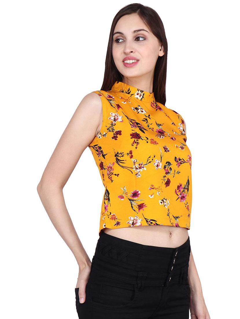 women's crop mock neck top - 16601848 -  Standard Image - 1