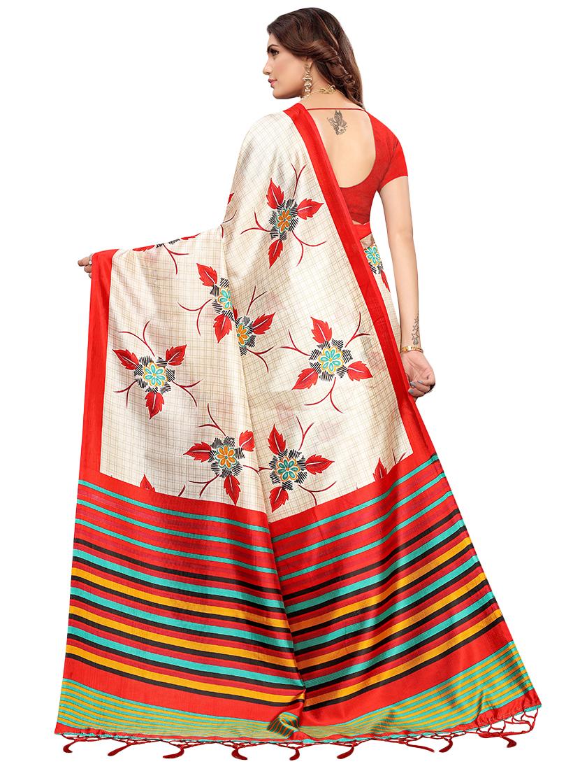 floral printed saree with blouse - 16603500 -  Standard Image - 1