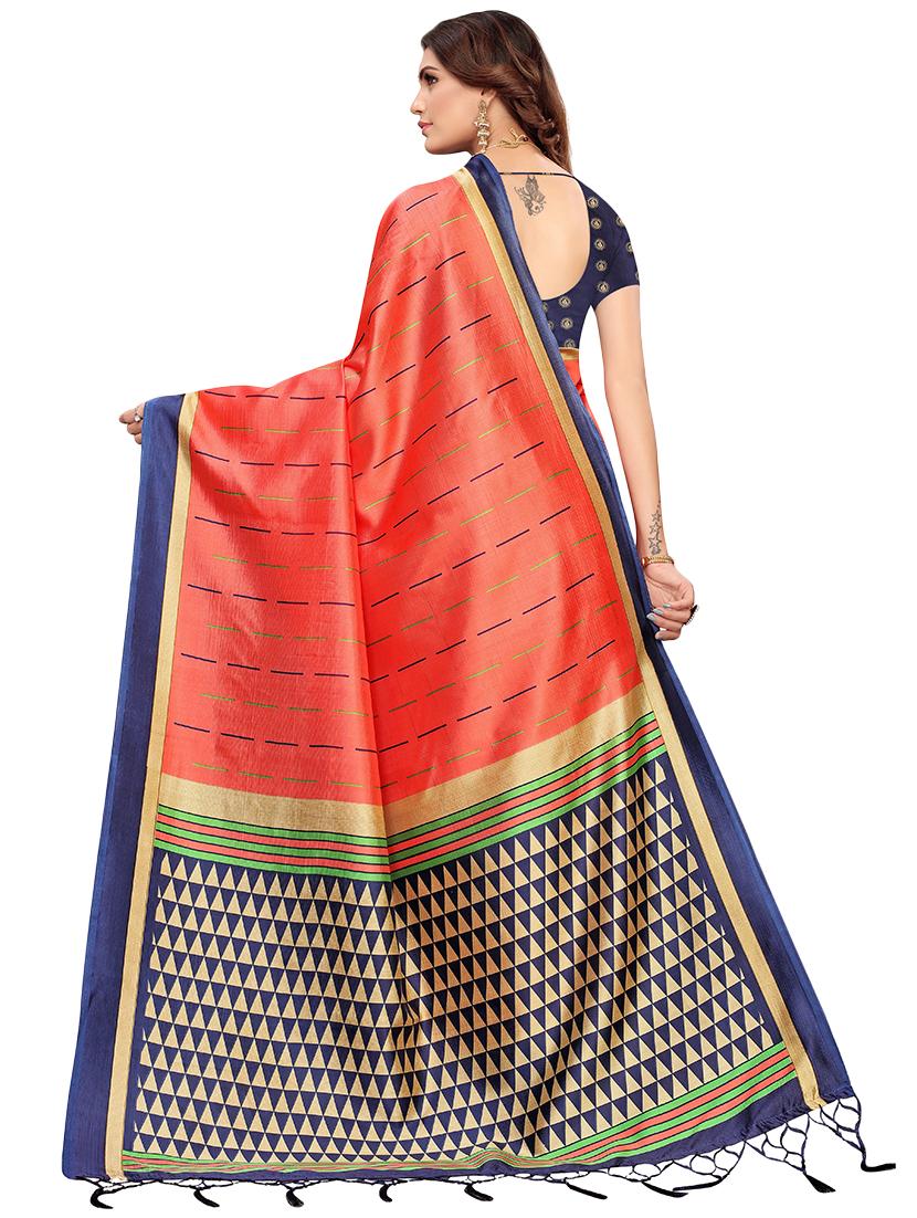 geometrical printed saree with blouse - 16603512 - Standard Image - 1