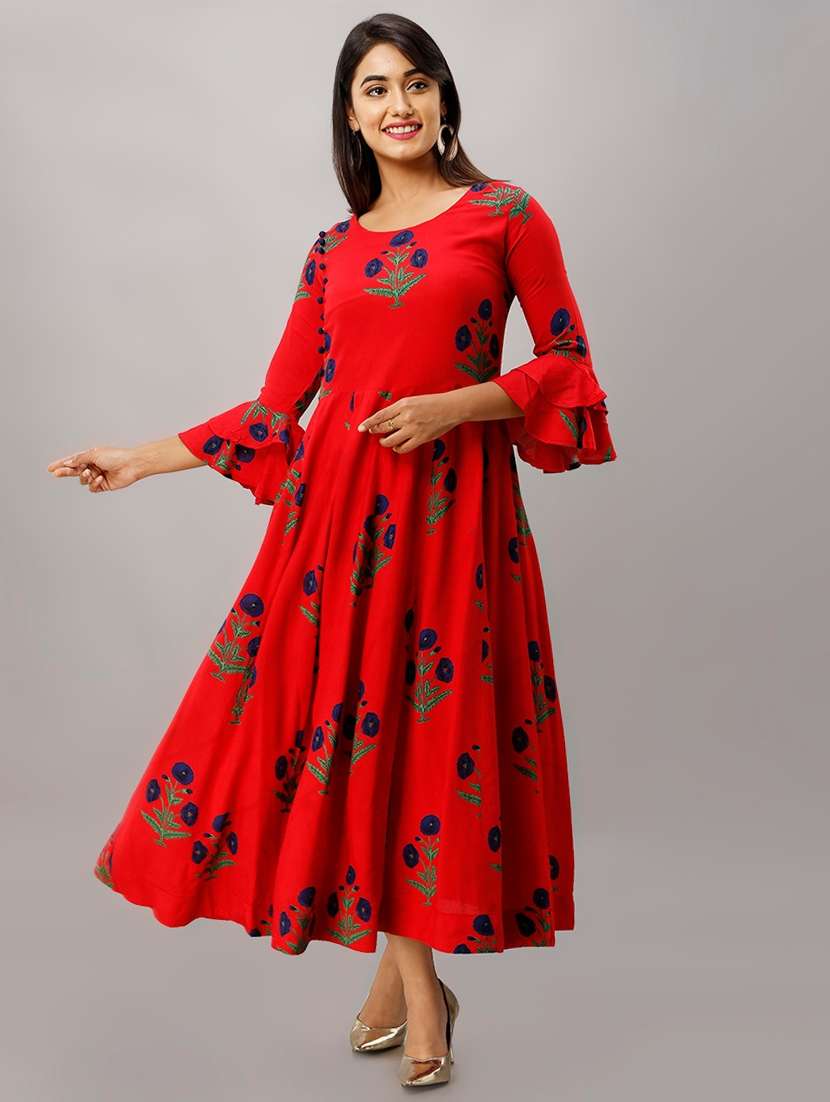 floral printed anarkali kurta