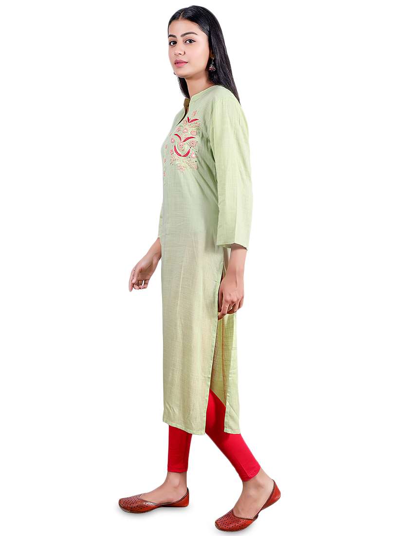 women's straight kurta - 16605642 - Standard Image - 1
