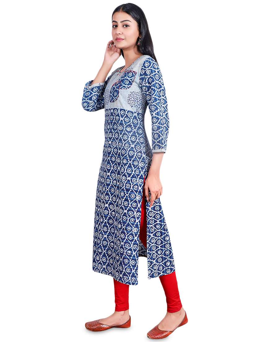 women's straight kurta - 16605643 - Standard Image - 1