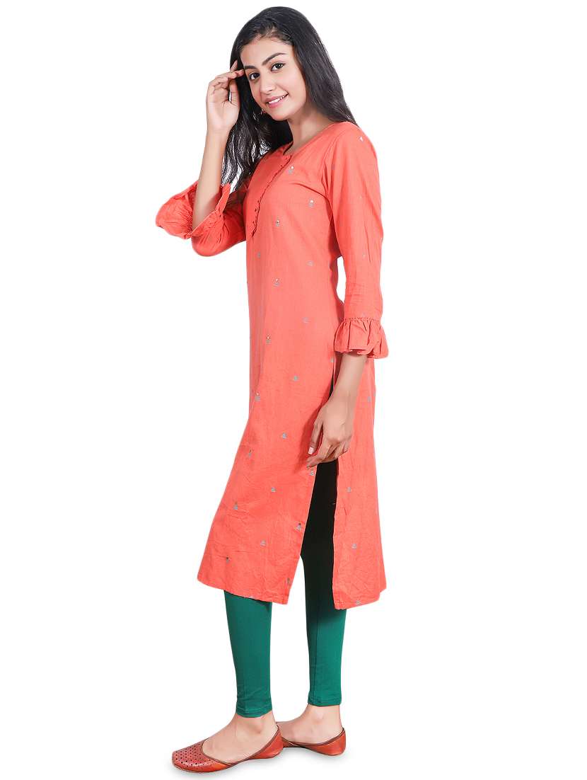 women's straight kurta - 16605644 - Standard Image - 1