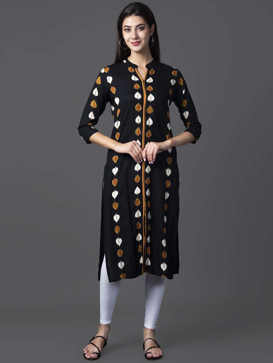 printed straight kurta
