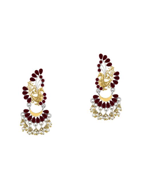 red metal chandellier earring - 16605812 - Standard Image - 0