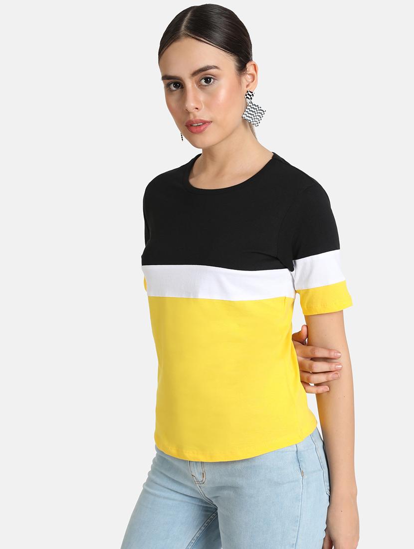 round neck color block tee - 16606066 - Standard Image - 1