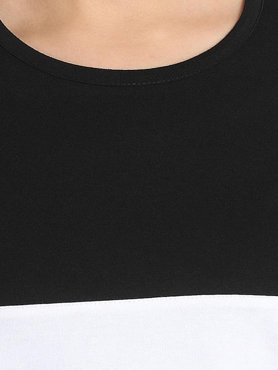 round neck color block tee - 16606066 - Standard Image - 4
