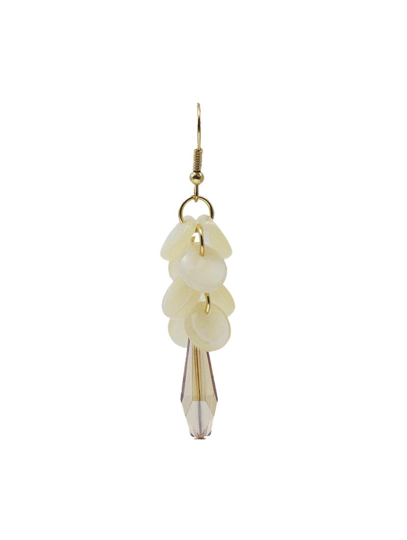 metallic gold plated drop earring - 16607240 - Standard Image - 1