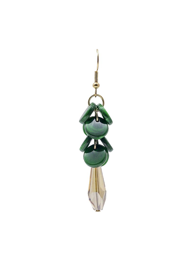 green gold plated drop earring - 16607241 -  Standard Image - 1