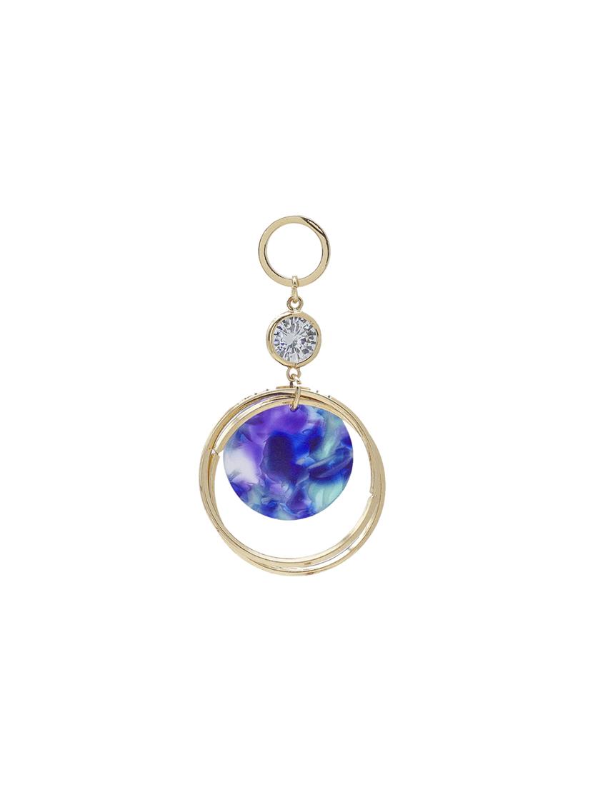 blue gold plated drop earring - 16607255 -  Standard Image - 1