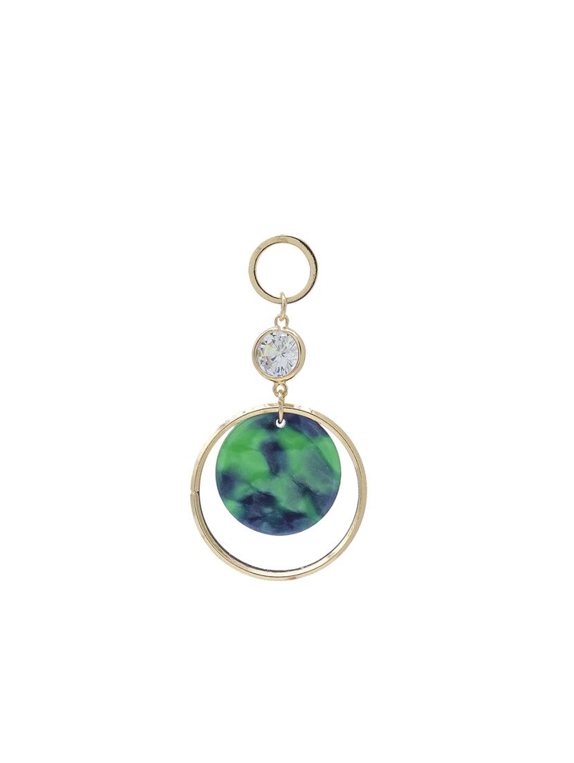 green gold plated drop earring - 16607258 -  Standard Image - 1