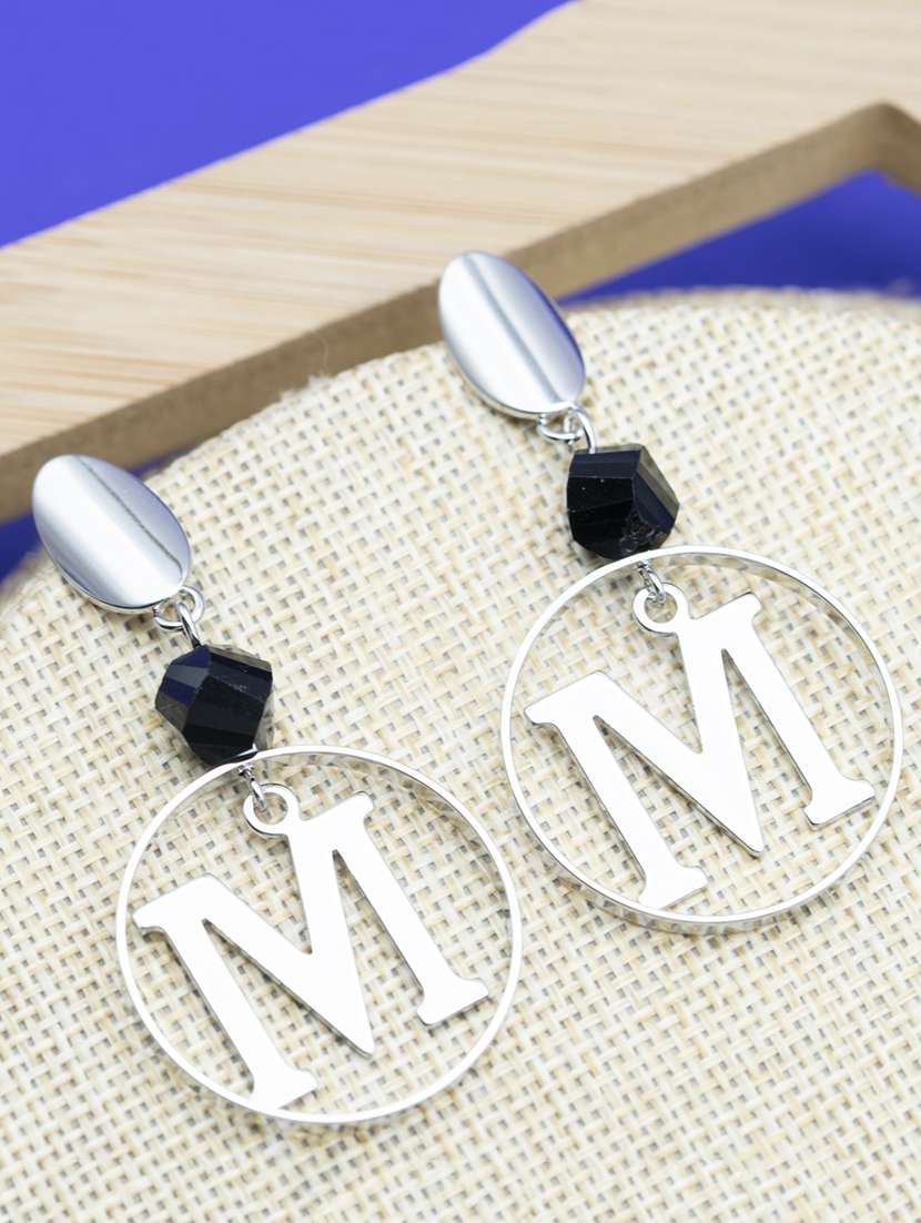 silver plated drop earring