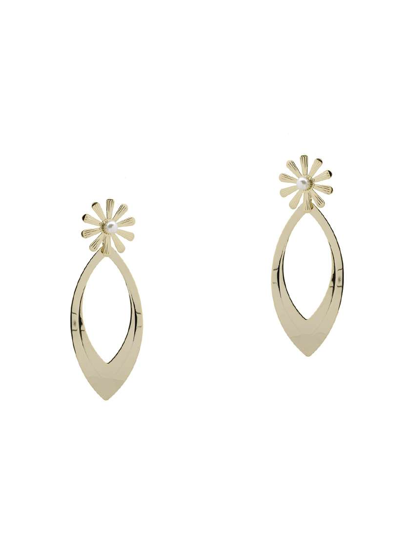gold tone  drop earring - 16607332 -  Standard Image - 1