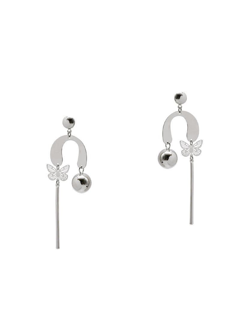 silver tone drop earring - 16607337 - Standard Image - 1