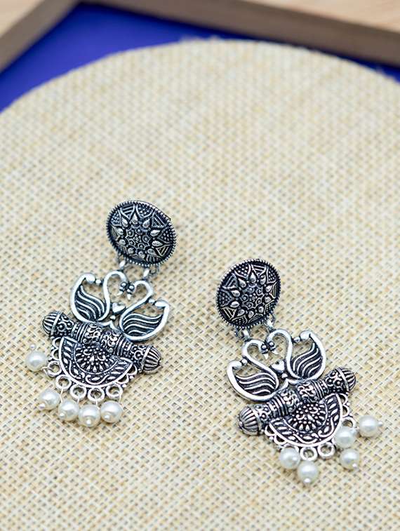 silver tone  drop earring