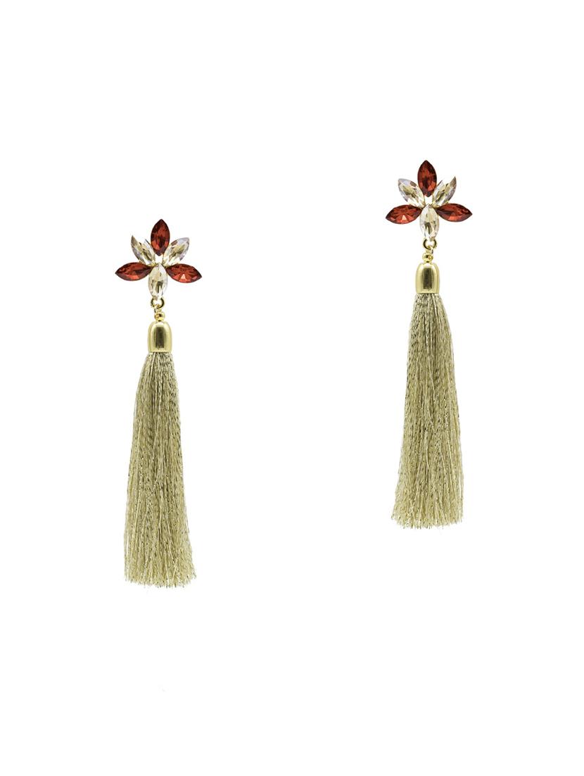 gold plated drop earring - 16607452 - Standard Image - 1