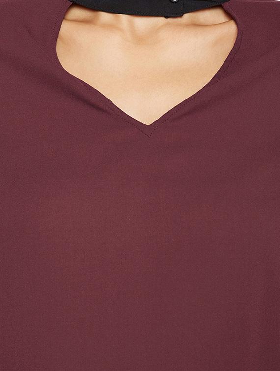 choker neck bell sleeved top - 16611965 - Standard Image - 4