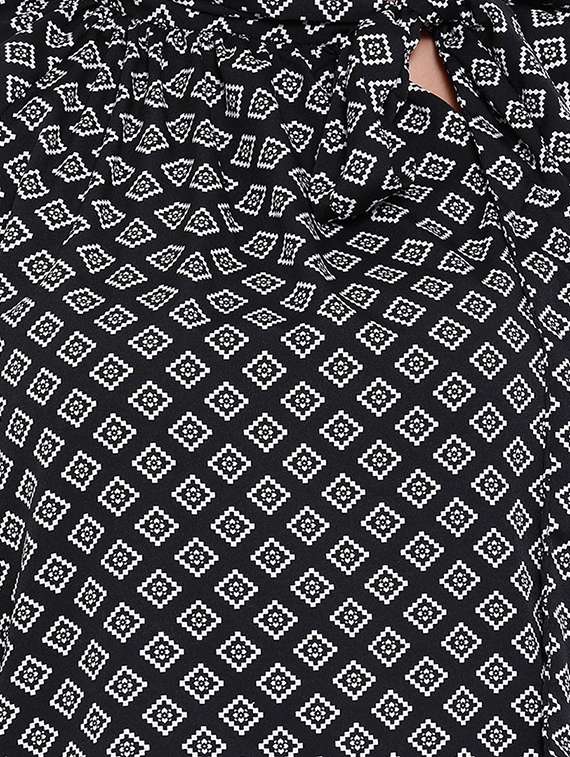 women's straight tie-up neck top - 16611986 - Standard Image - 4