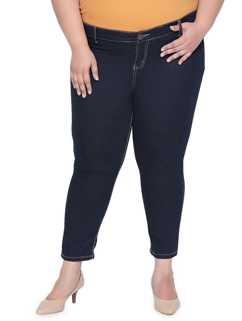 mid rise embroidered plus jean