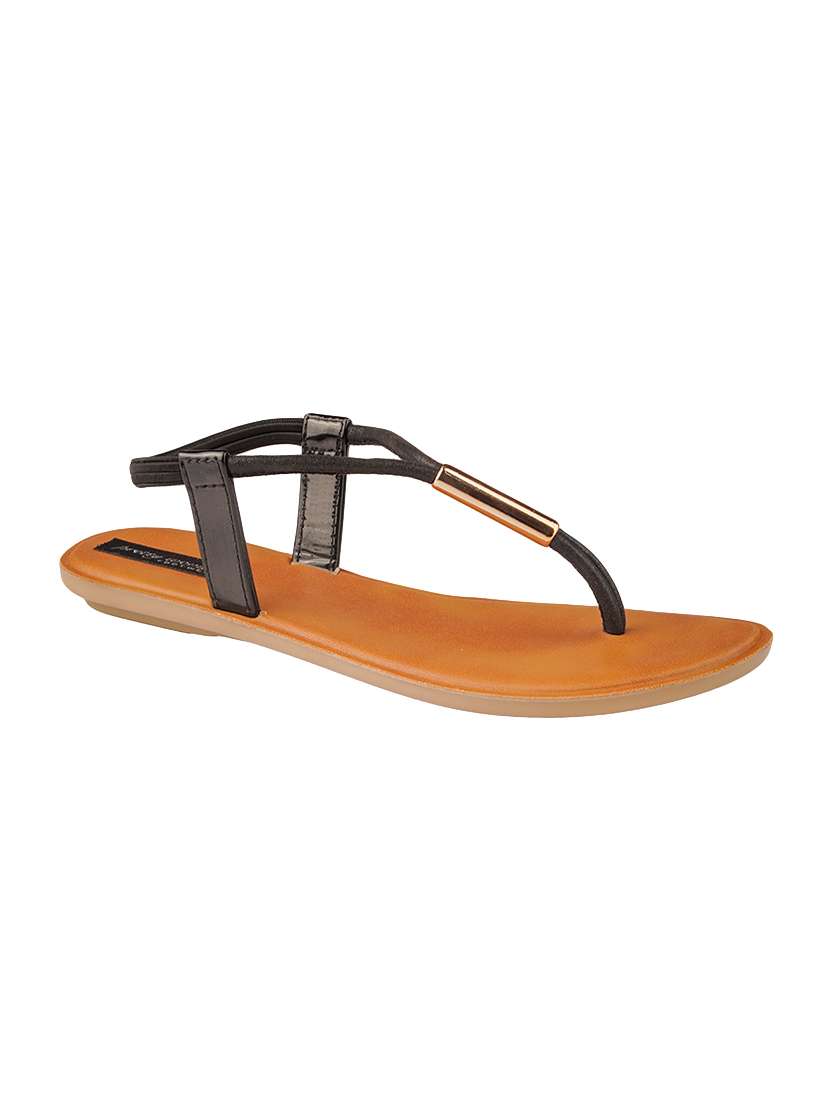 black back strap sandals