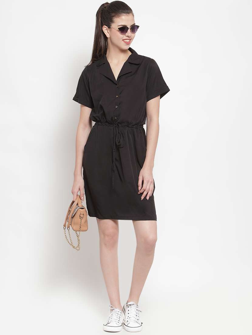 women's shirt solid dress