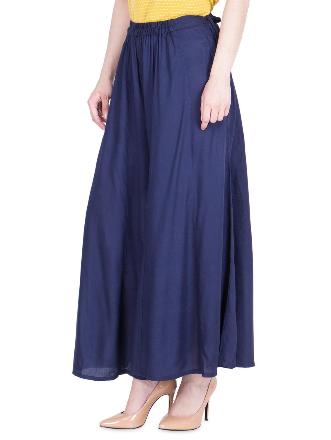 tie knot waist flared palazzo - 16629946 - Standard Image - 1