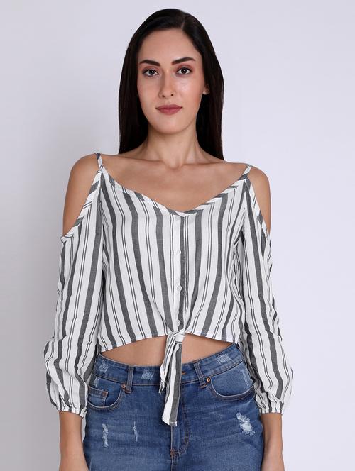 women's crop shoulder strap top - 16631896 -  Standard Image - 0