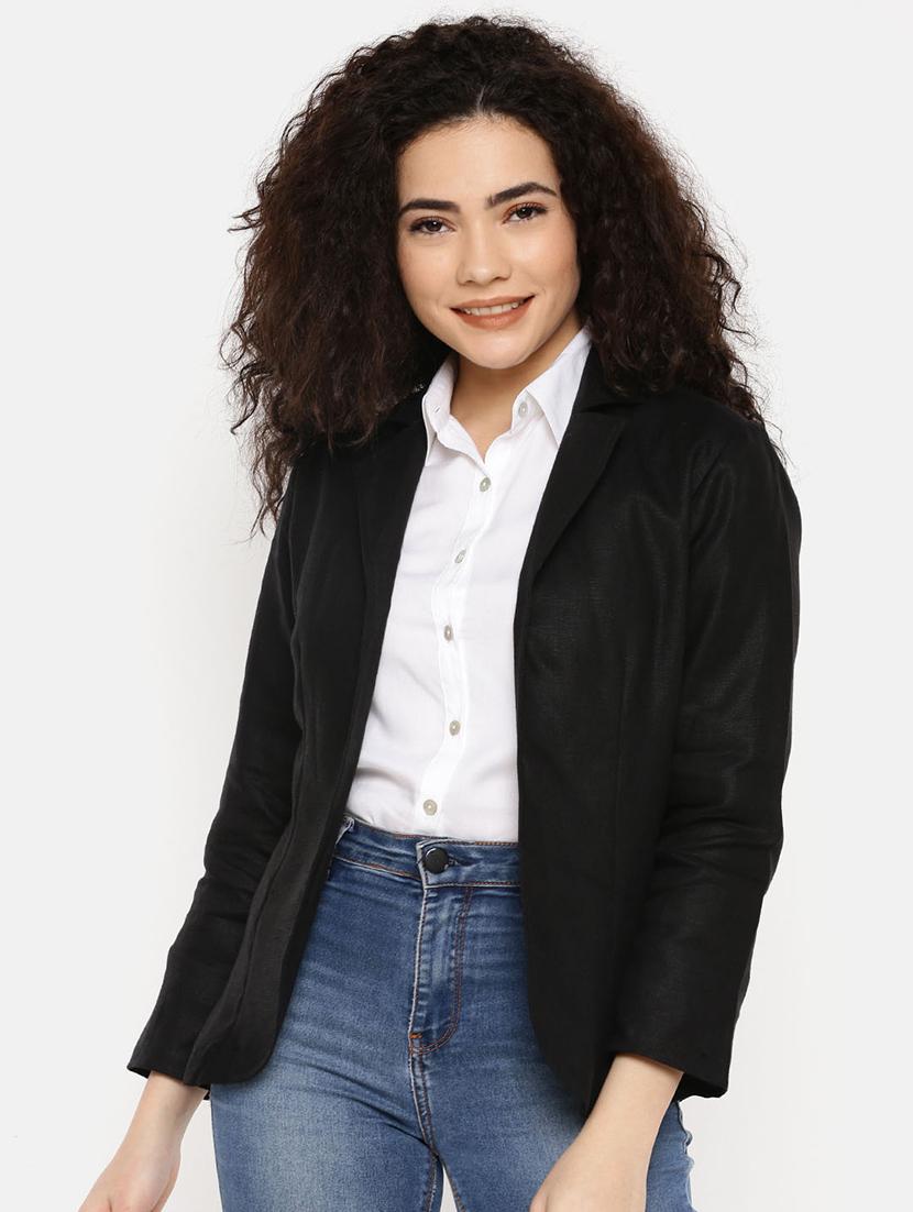 lapel neck long sleeved coat - 16632066 - Standard Image - 1