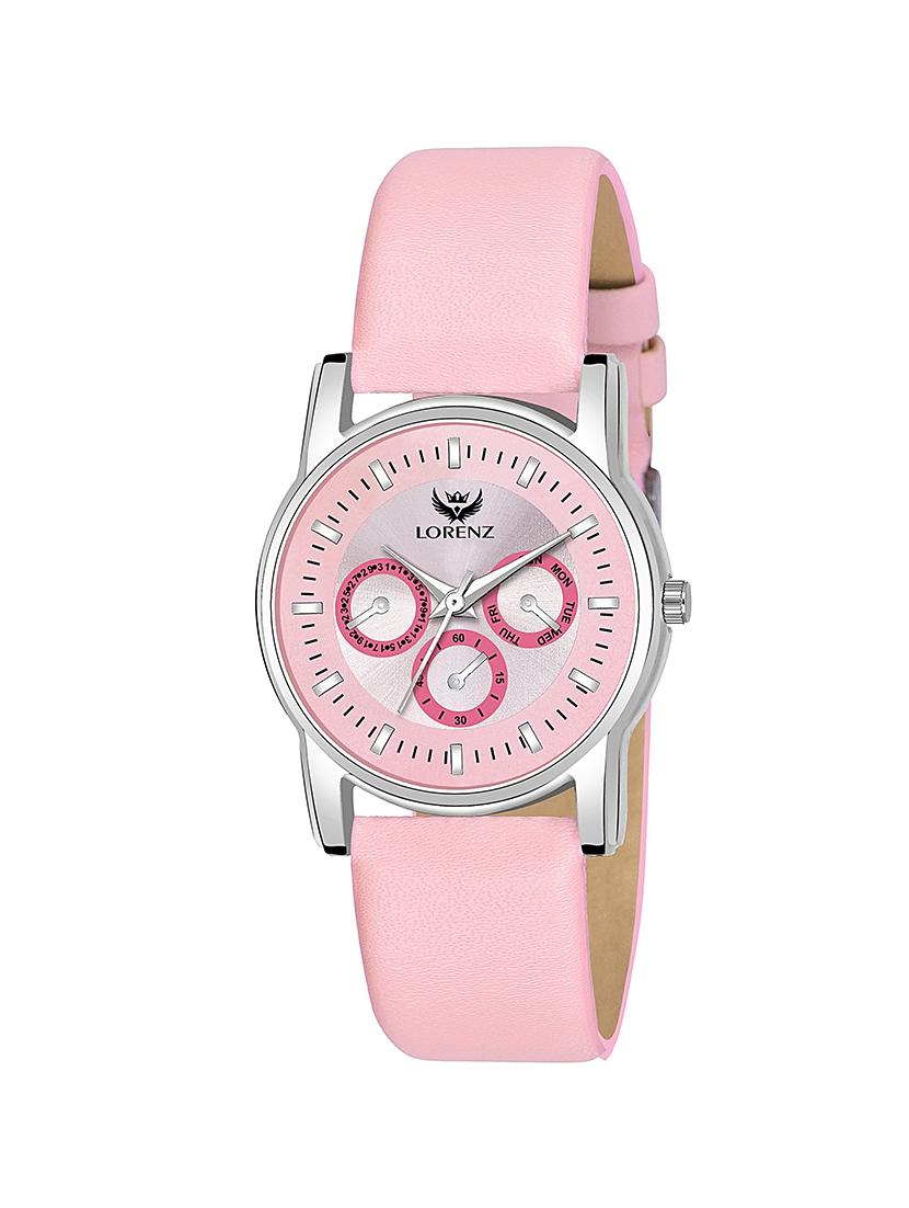 lorenz pink dial analog watch for women- (as-65a) - 16632137 -  Zoom Image - 0