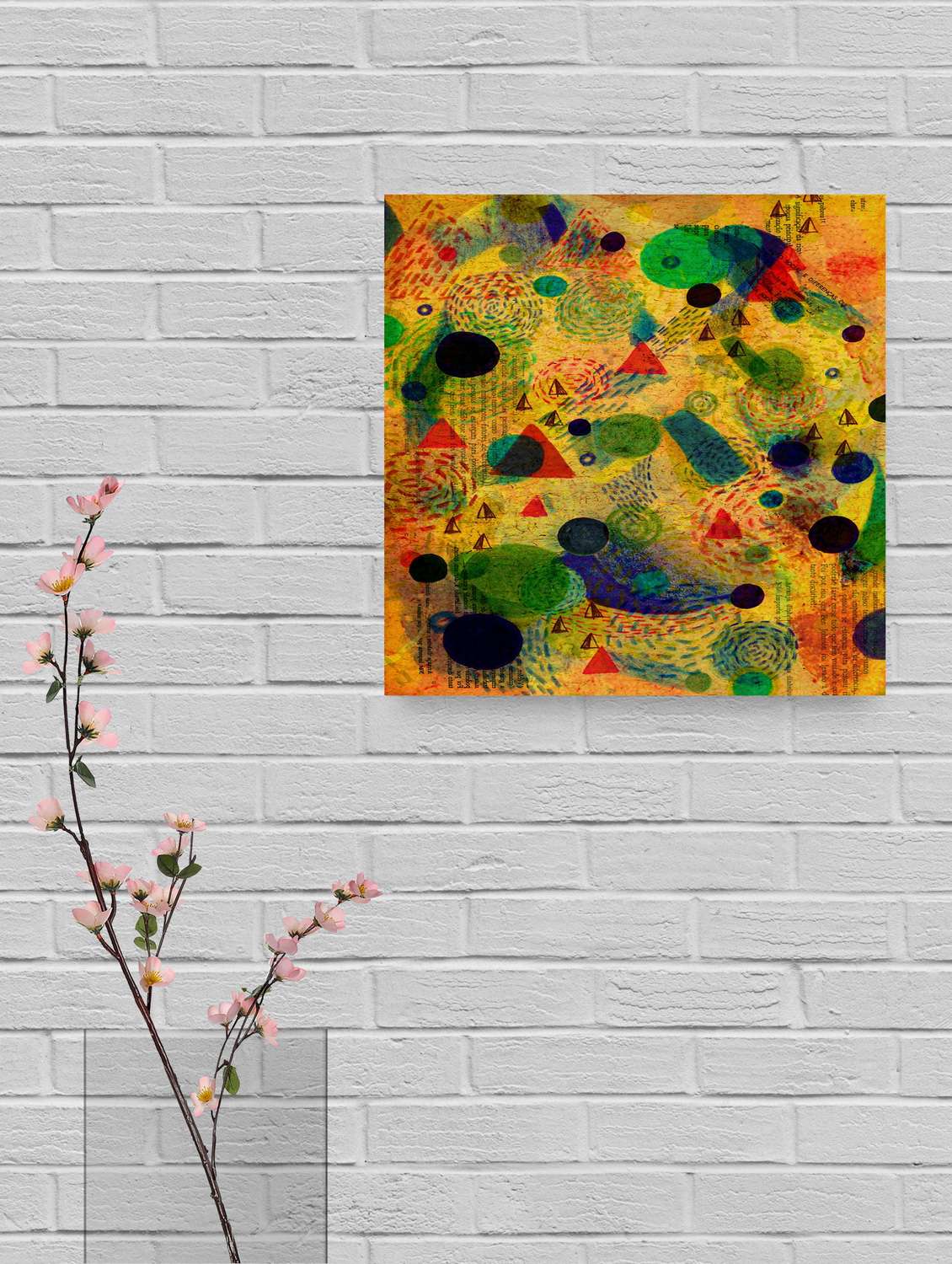 multi effect rose art canvas framed painting 