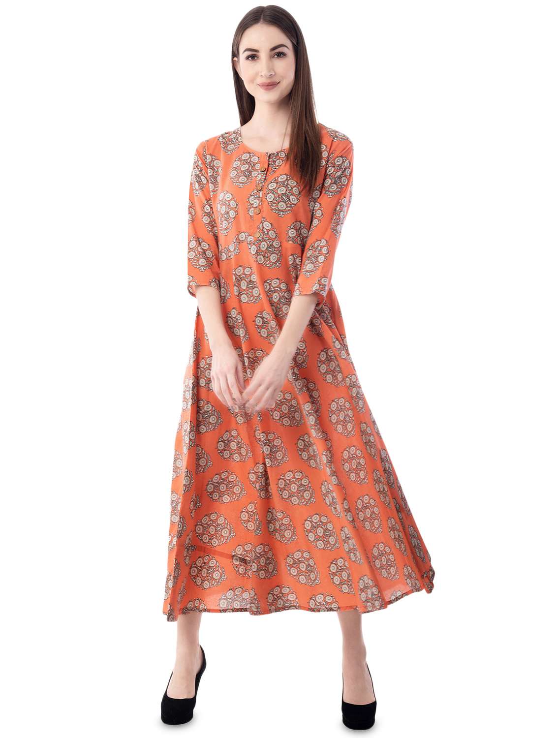 floral printed anarkali kurta
