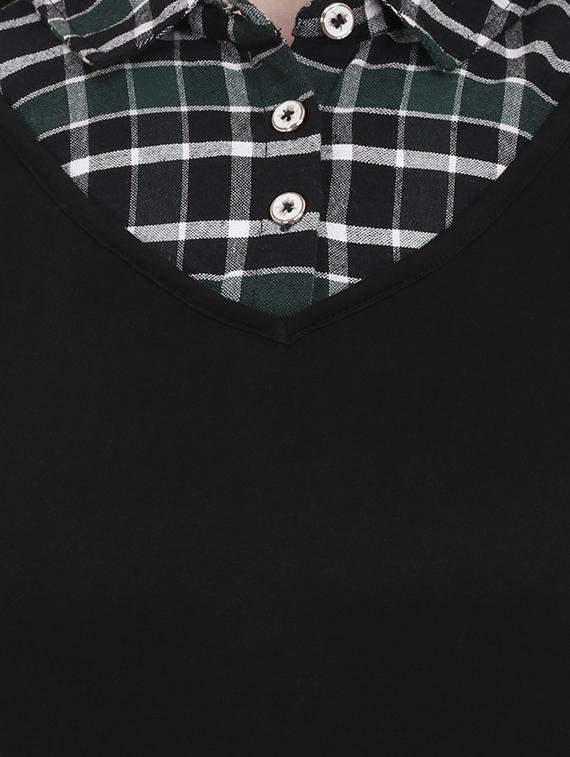 v-neck solid sweatshirt - 16633624 - Standard Image - 4