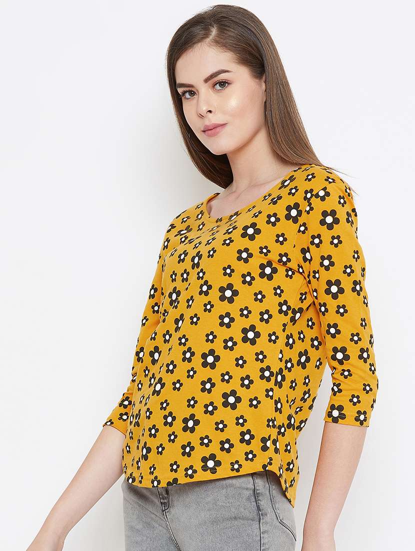 round neck floral top  - 16635218 -  Standard Image - 1