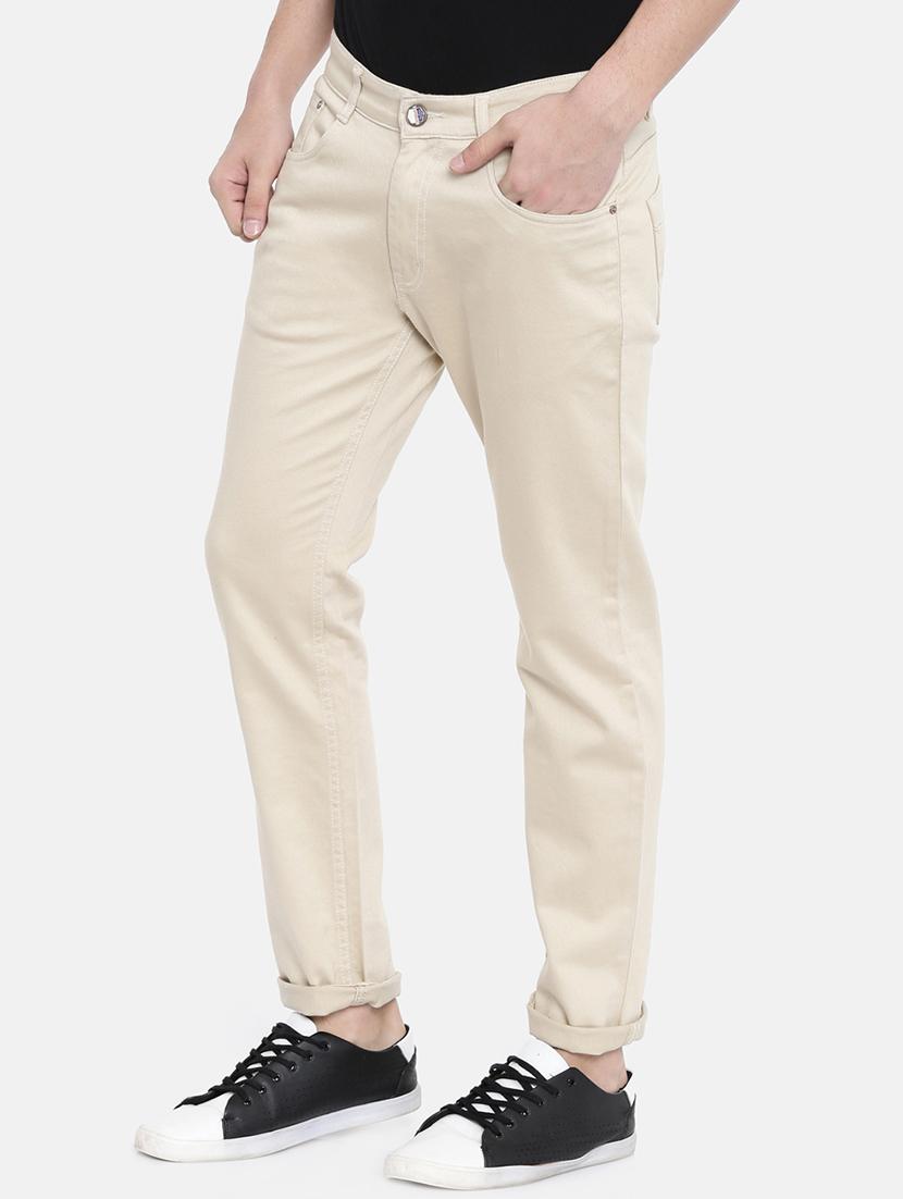beige solid jeans - 16636881 -  Standard Image - 1