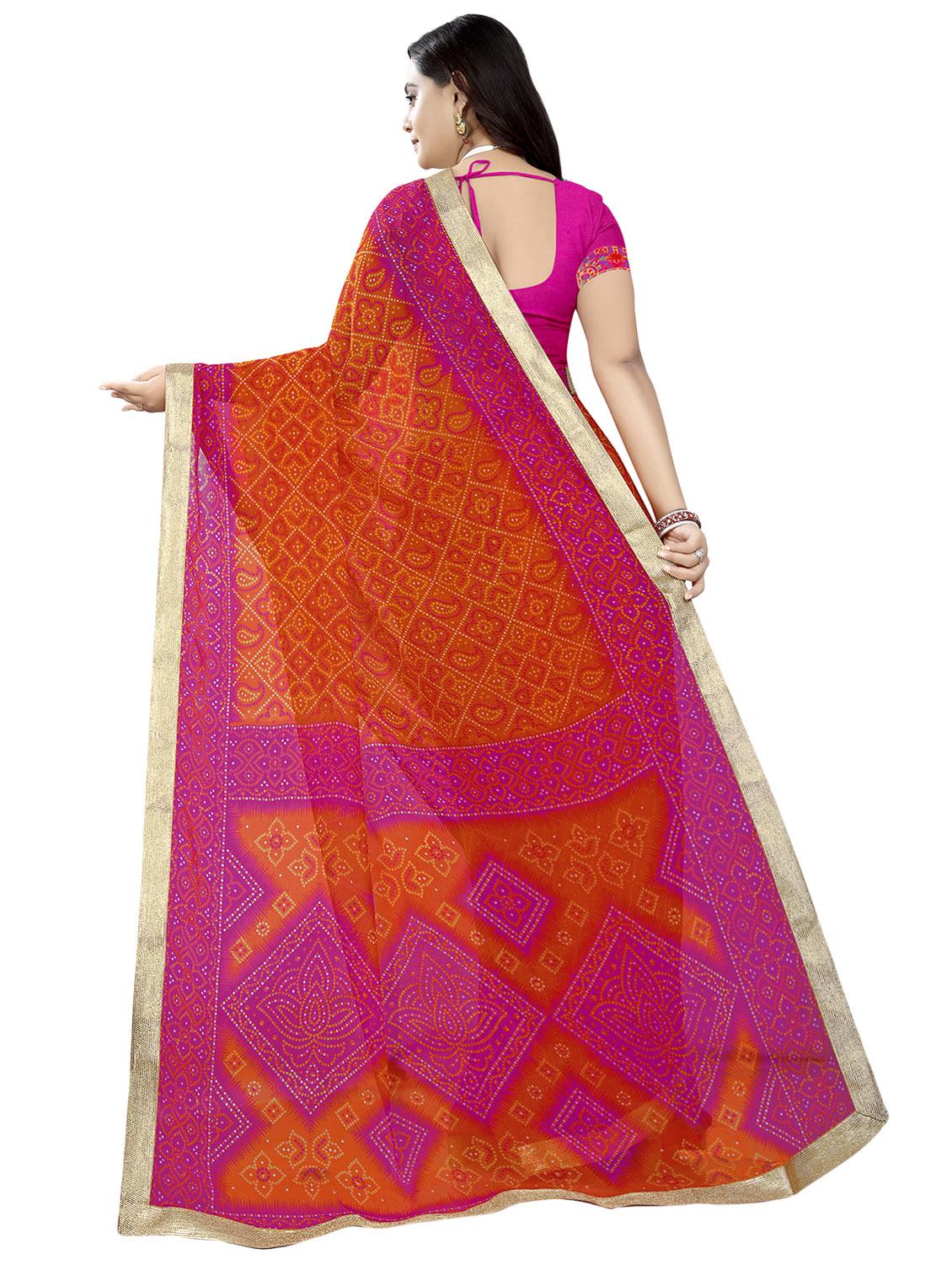 floral printed saree with blouse - 16637757 -  Standard Image - 1