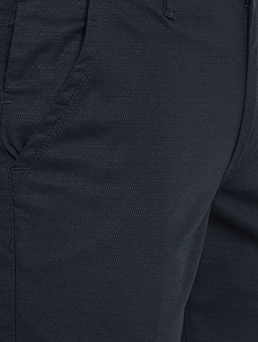 navy blue textured chinos  - 16640394 -  Standard Image - 4