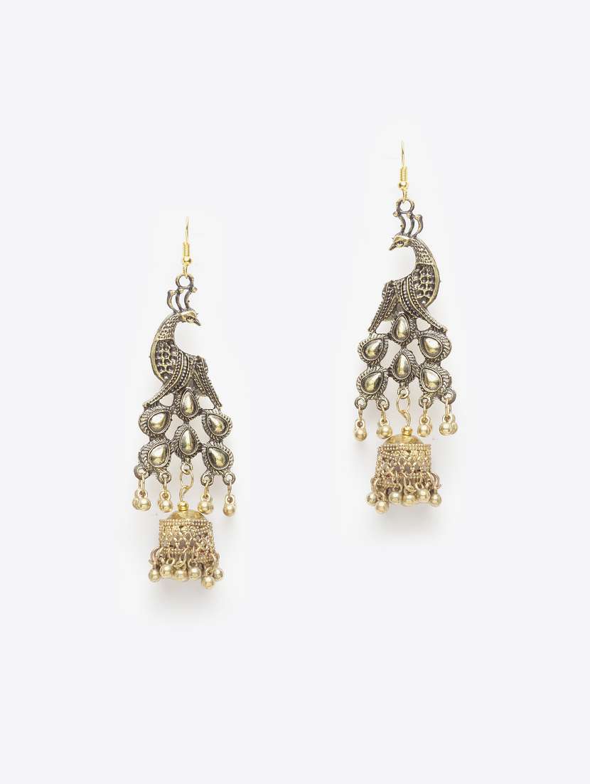 gold metal drop earring