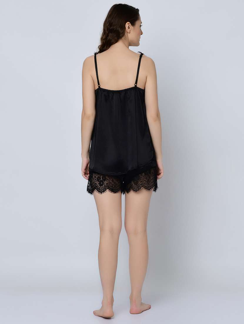 eyelash detail floral laced babydoll - 16643450 -  Standard Image - 1