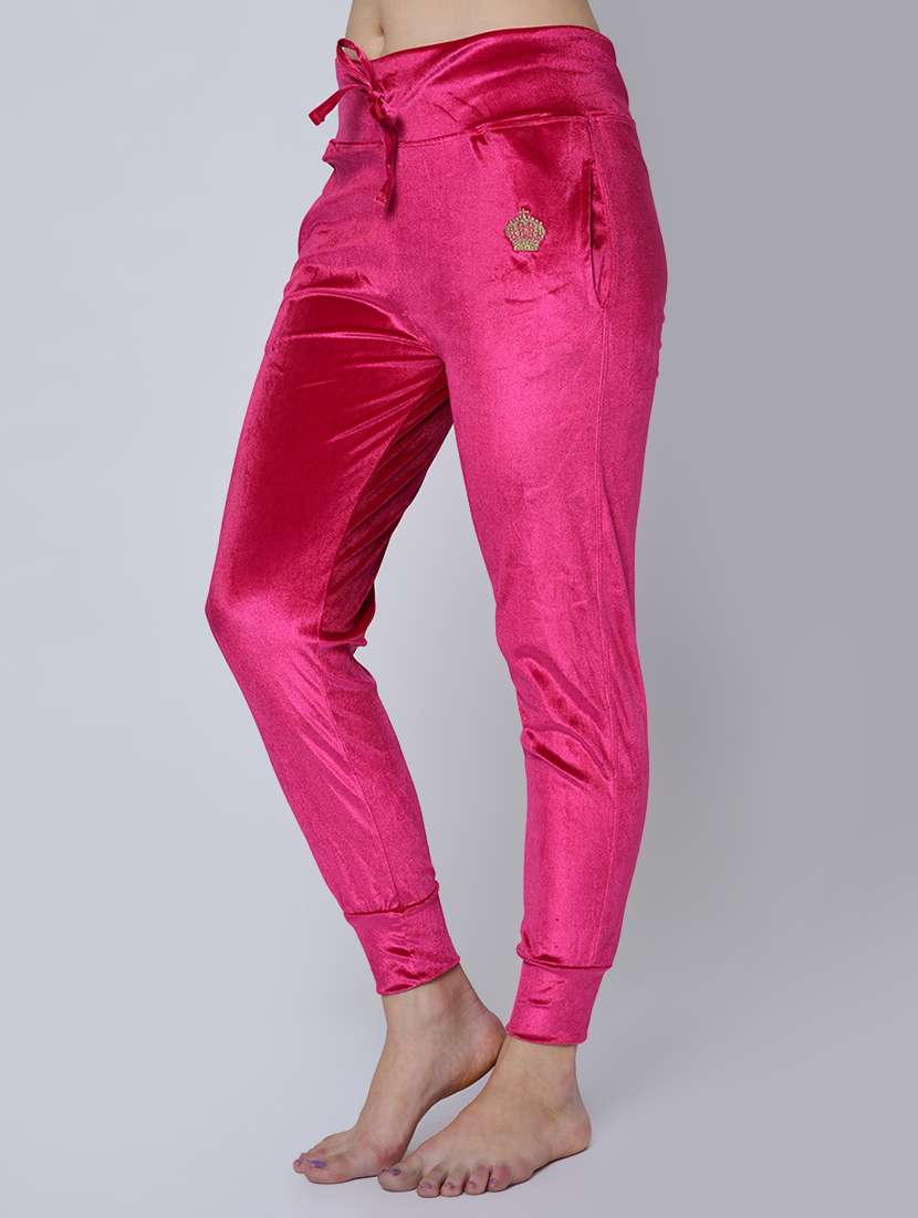 Bottomwear Women's Plus Size Velvet Pants Buy Velvet Black