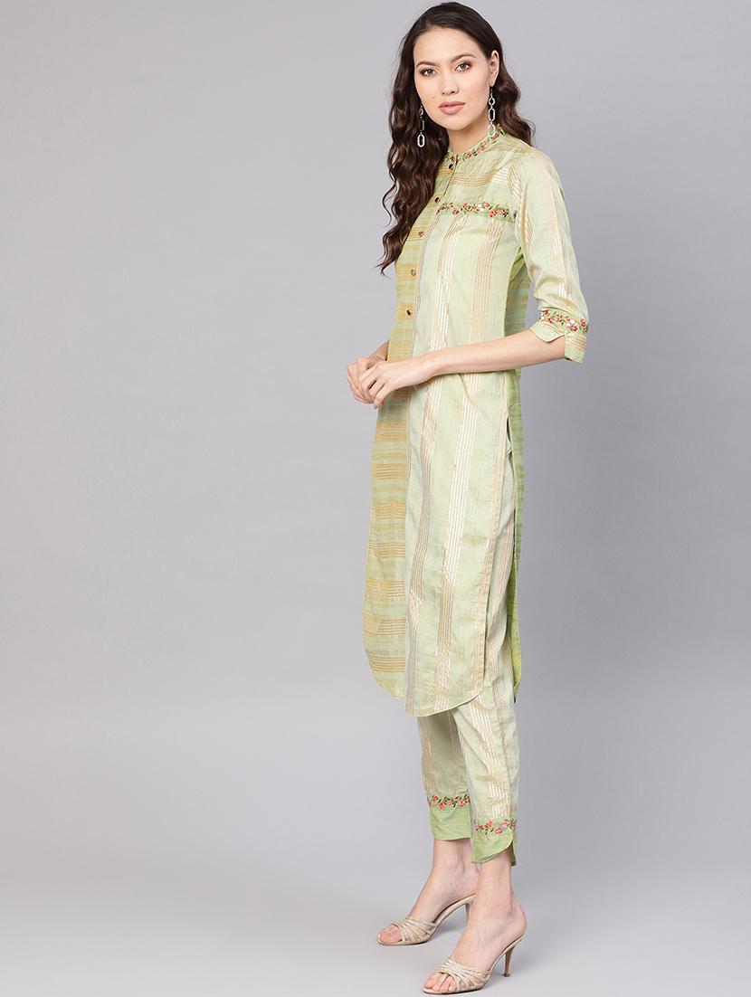 zari work suit set - 16644049 - Standard Image - 1