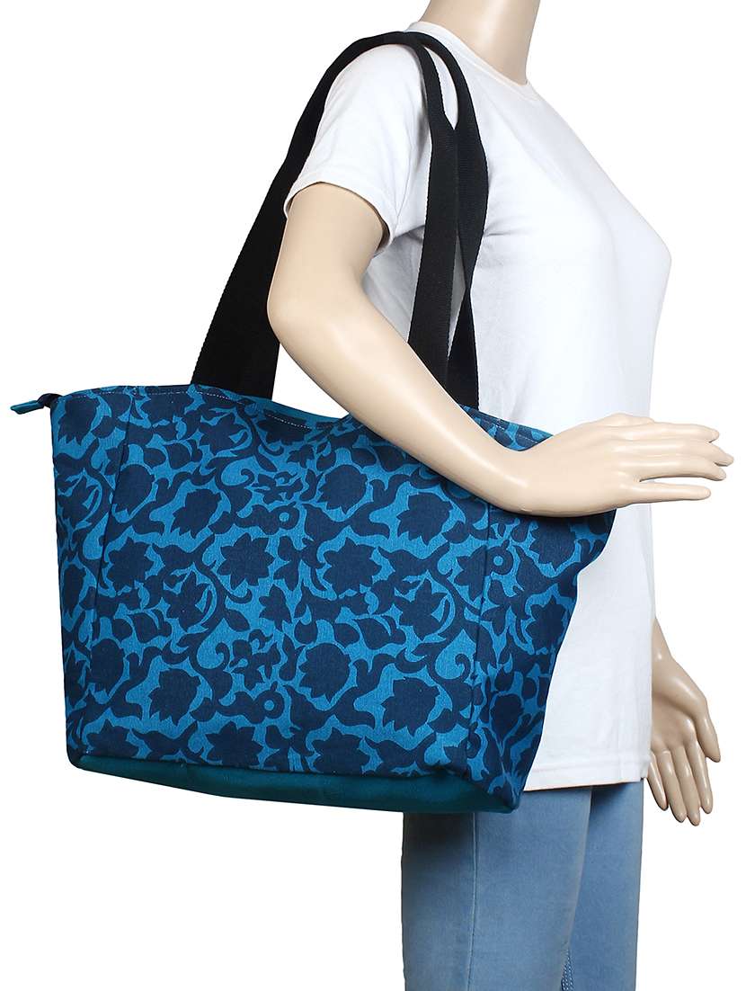blue canvas printed shopping bag - 16644309 -  Standard Image - 4