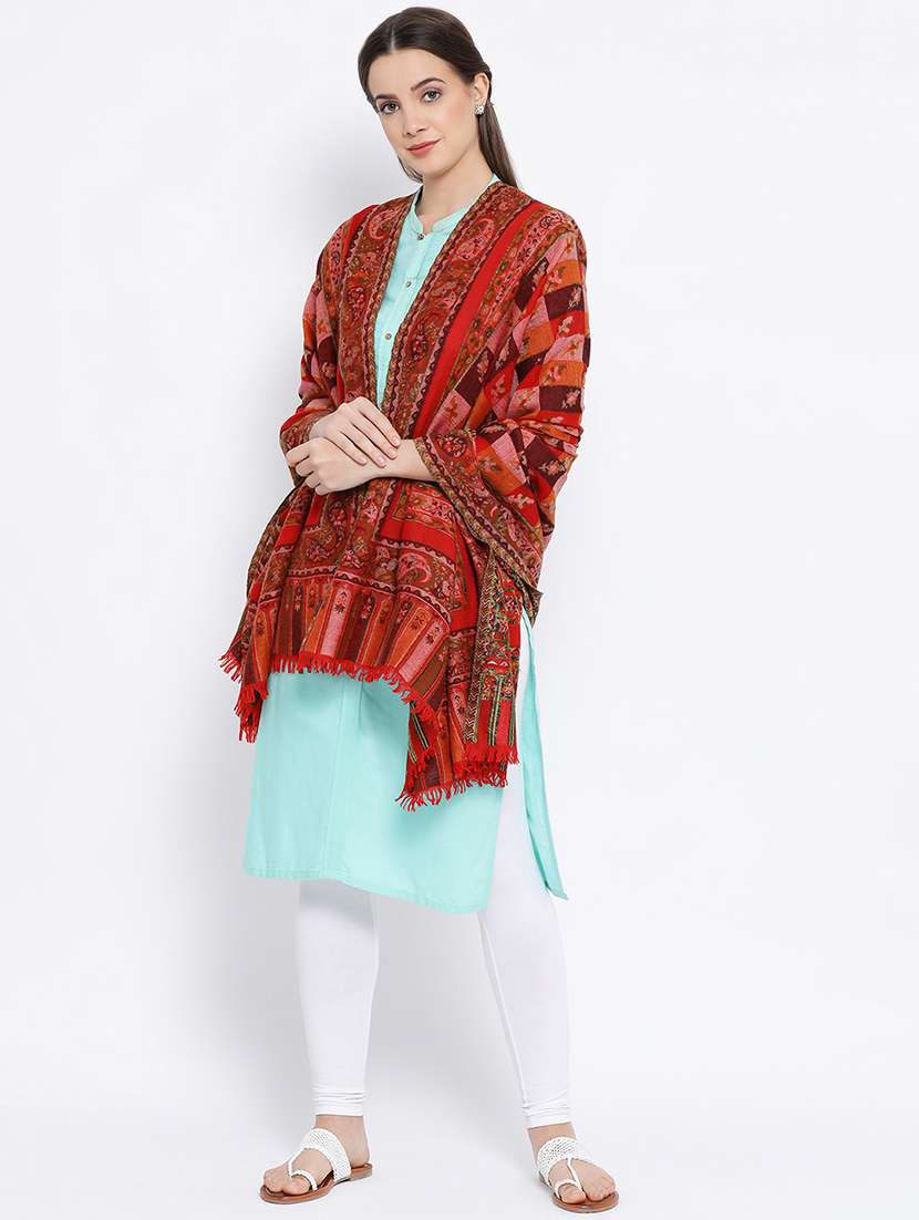 checkered wool shawl