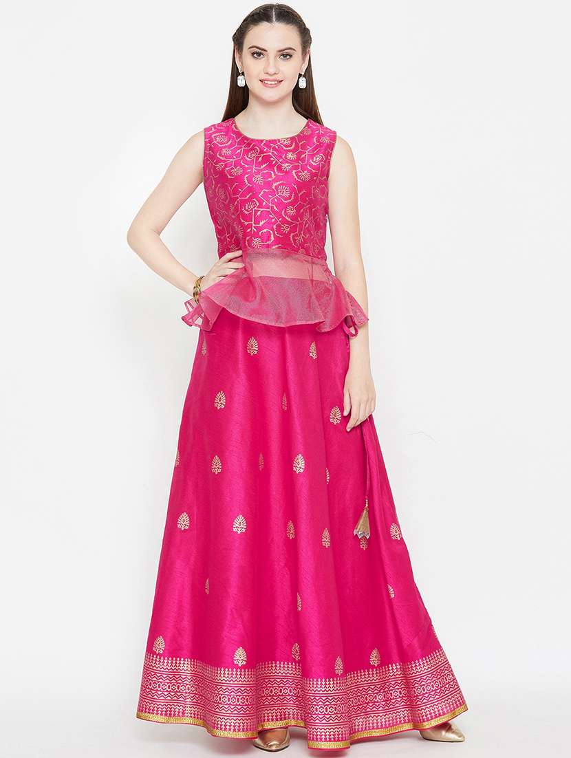 block print a-line lehenga