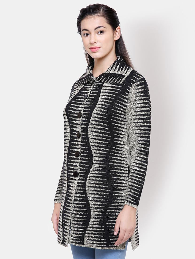 long sleeved woolen cardigan - 16645912 - Standard Image - 1