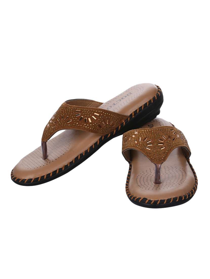 brown toe separator sandals - 16650337 -  Standard Image - 1