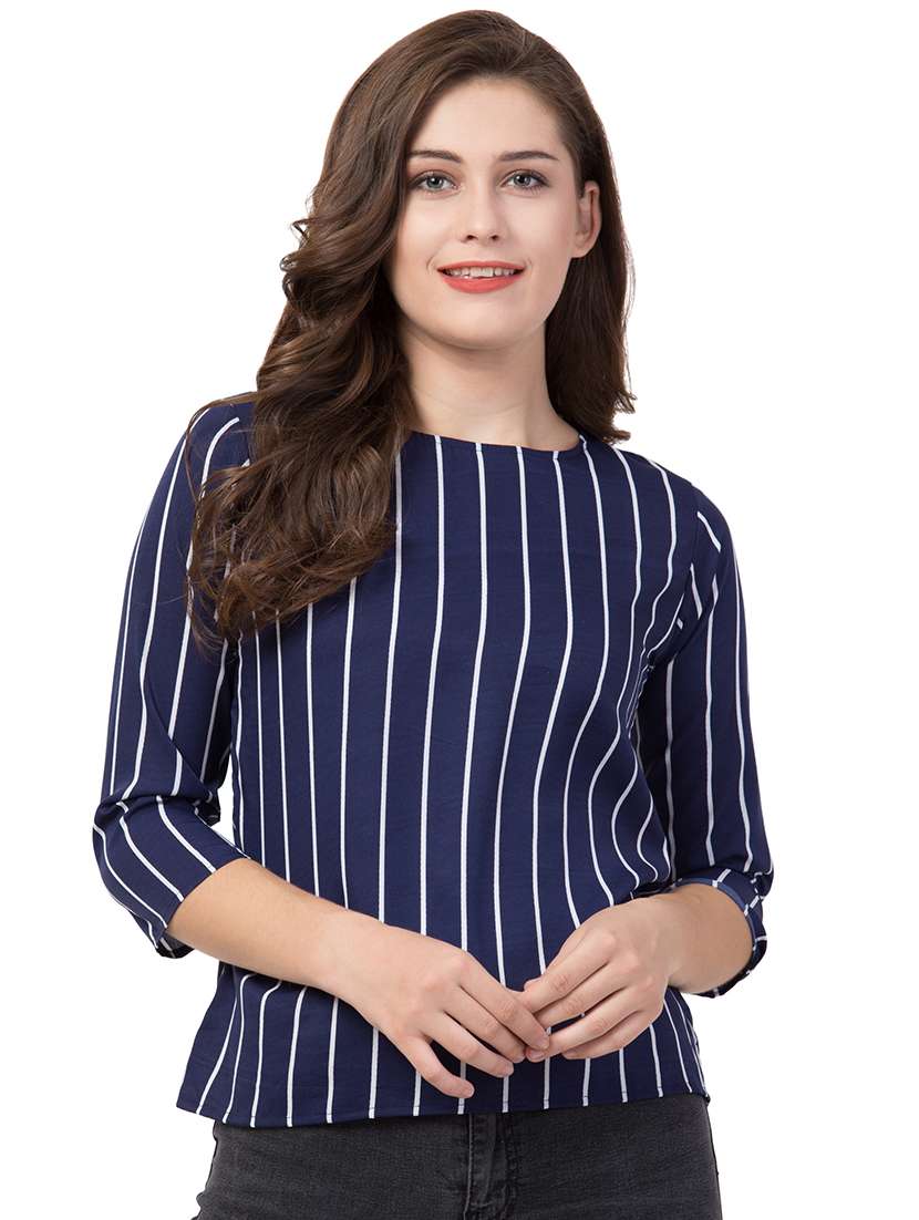 women's straight round neck top