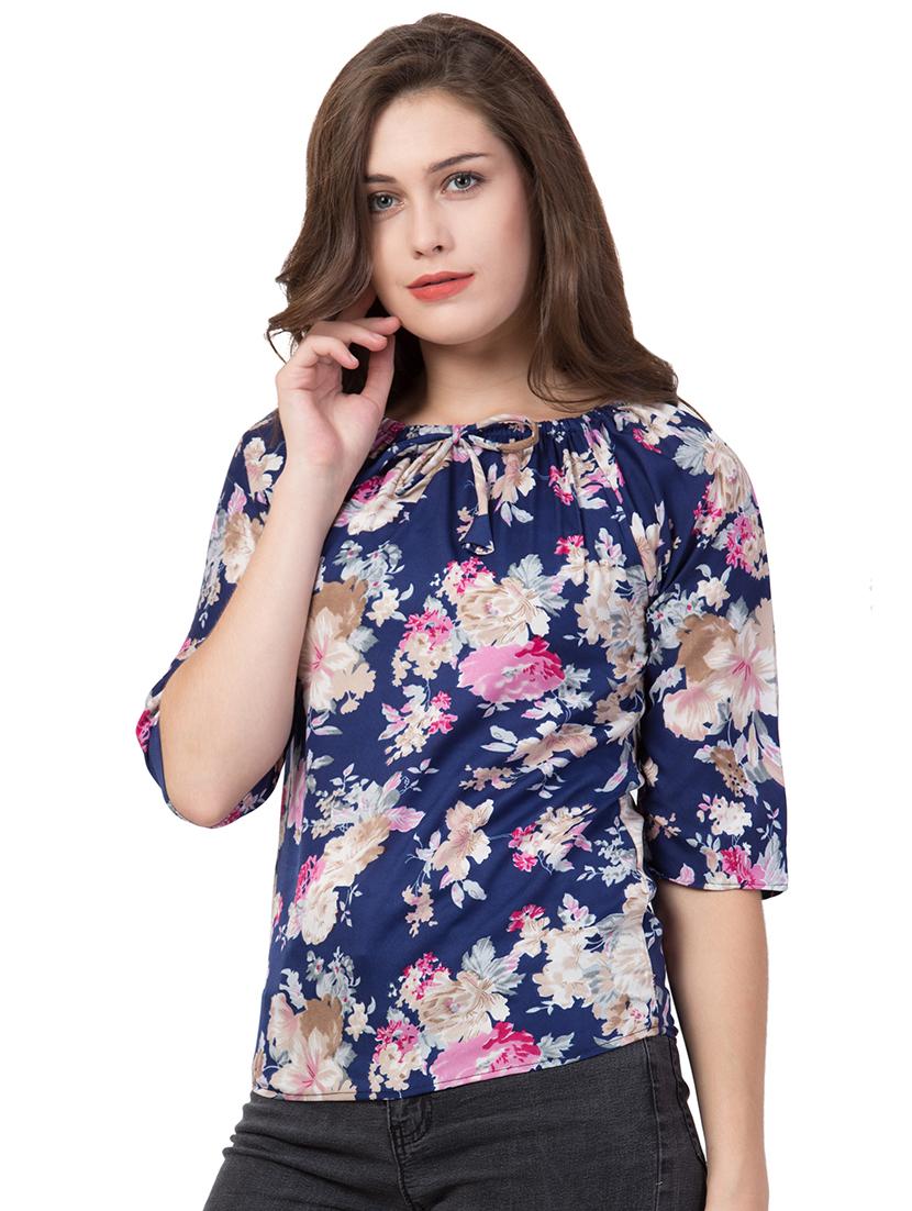 off shoulder floral top - 16650953 - Standard Image - 1